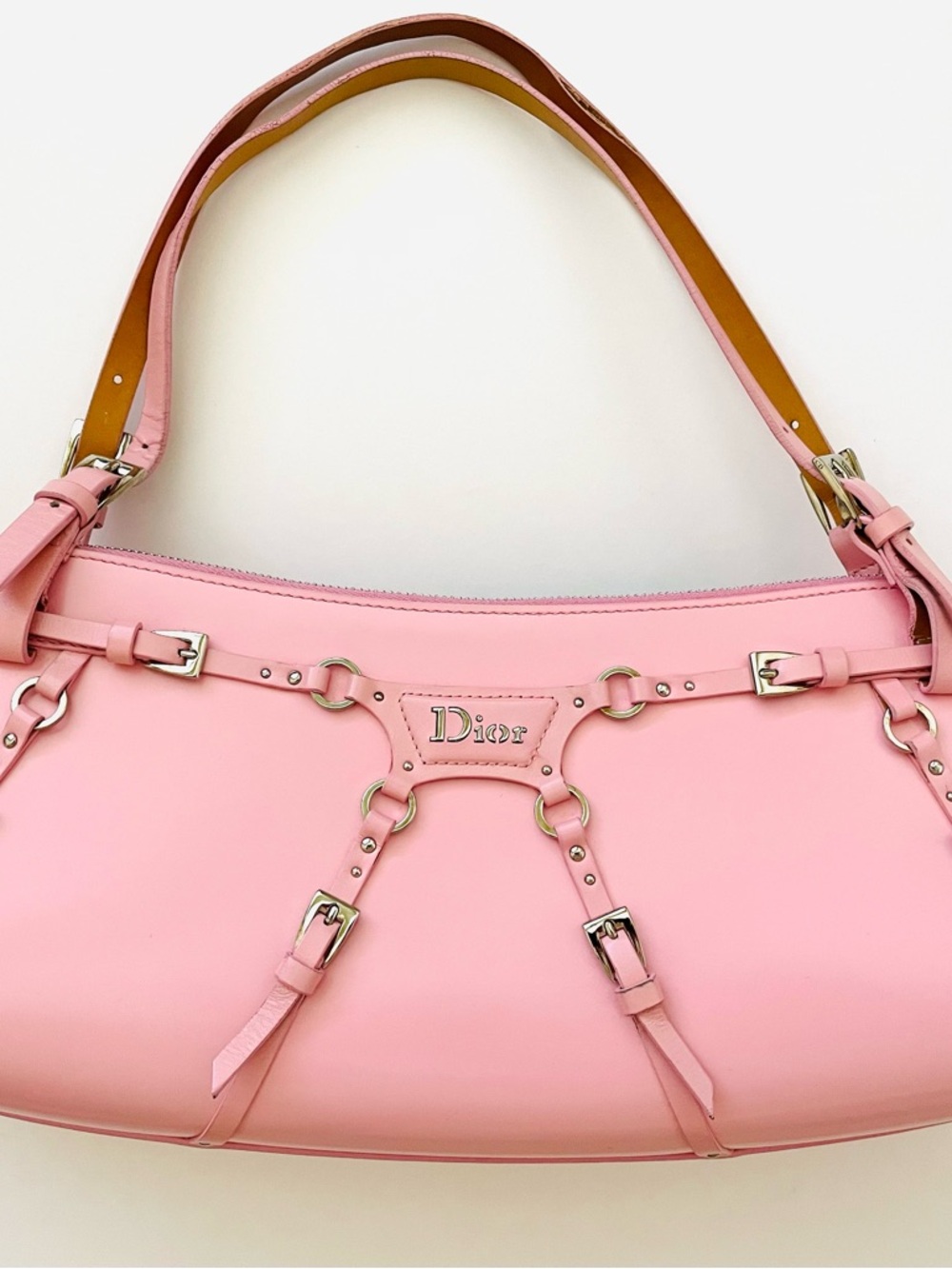 Vintage Galliano Dior Pink Bondage Bag